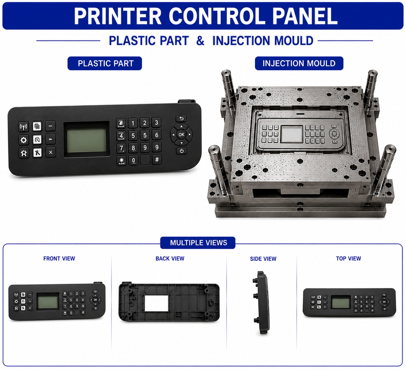 Printer Plastic Control Panel